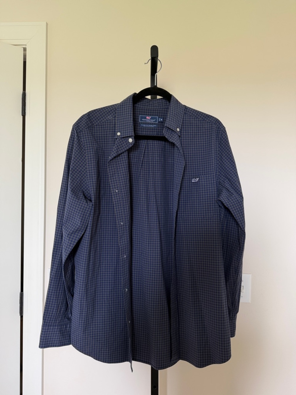 Vineyard Vines Navy Micro-Check Dress Shirt
